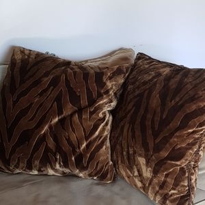 2 Z Gallerie velvet 26" x 26" pillow sham covers